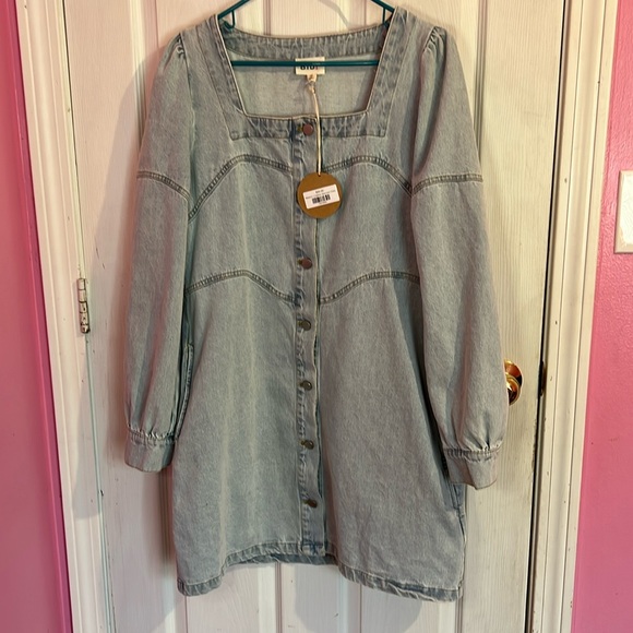 BIBI NWT Awesome Denim Western Dress! - Picture 3 of 15